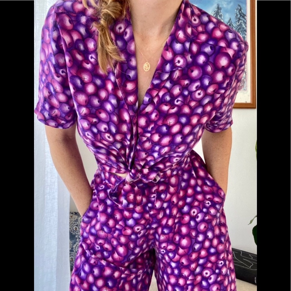 Silk vintage cherry set